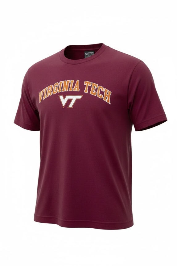 Steve & Barry’s Virginia Tech T-Shirt Μπορντό Unisex