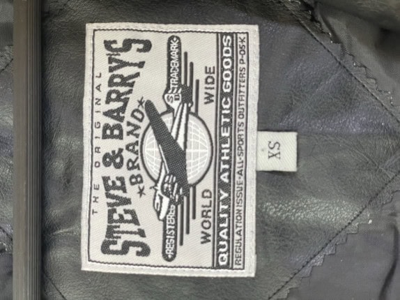 STEVE AND BARRY S BOMBER JACKET SPORTY BLACK YELLOW MALE PRE OWNED XS