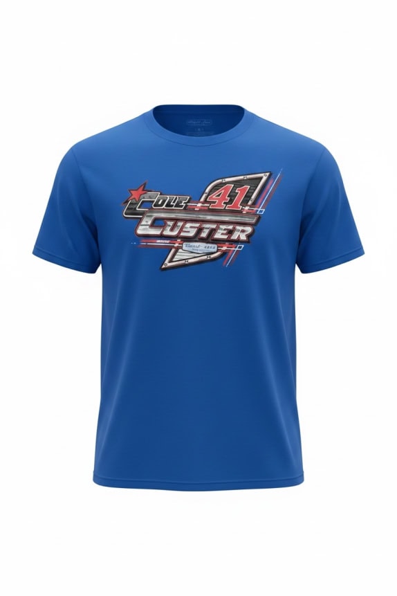 STEWART HAAS RACING T SHIRT COLE CUSTER 41 RACING ΜΠΛΕ UNISEX XL preowned