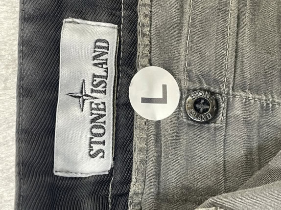 STONE ISLAND CARGO PANTS MINIMAL CHARCOAL MEN PRE OWNED L