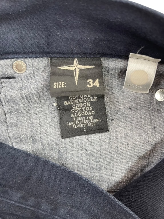 Stone Island Παντελόνι Corduroy Vintage Logo Μπλε Γυναικείο M