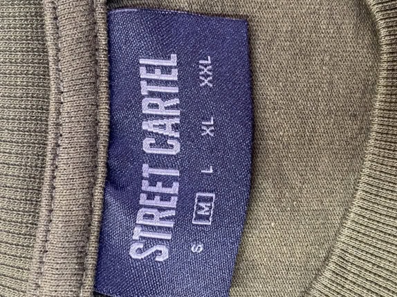 STREET CARTEL T SHIRT MINIMAL OLIVA UOMO PRE OWNED M