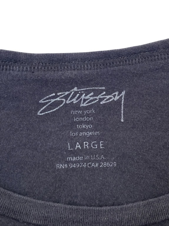 STUSSY GRAPHIC TEE STREETWEAR ΞΕΘΩΡΙΑΣΜΕΝΟ ΜΑΥΡΟ ΓΥΝΑΙΚΕΙΟ PRE OWNED L