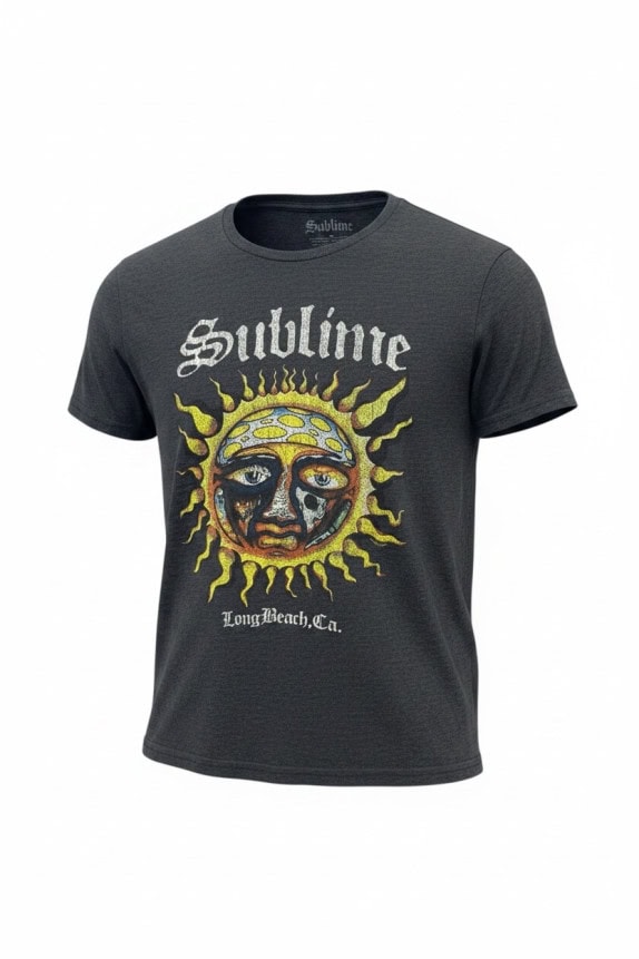 SUBLIME GRAPHIC TEE WASHED CHARCOAL UNISEX PRE OWNED S