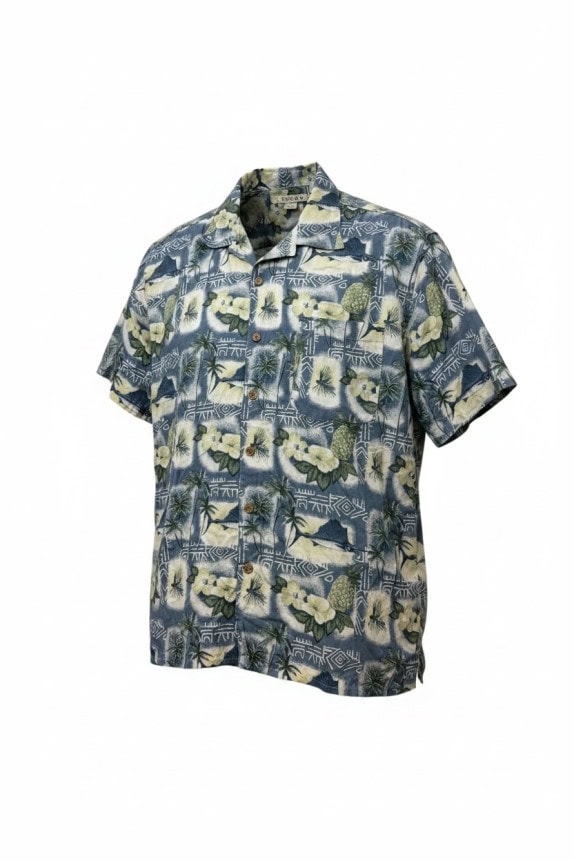 SUMMA SHIRT HAWAIIAN PRINT MULTICOLOR MEN PRE OWNED L