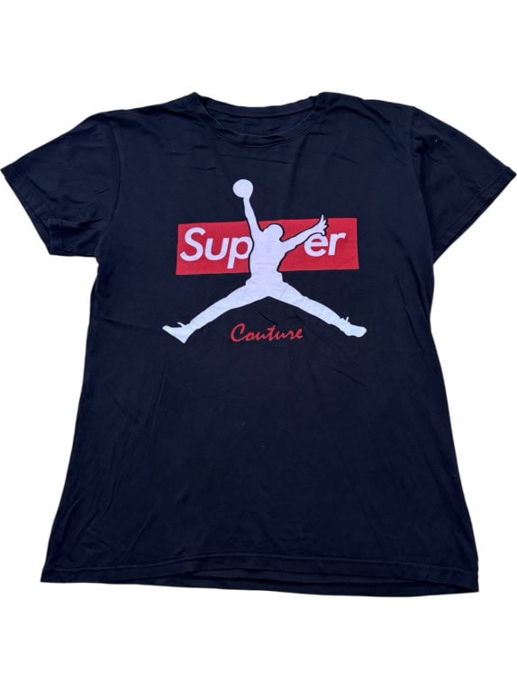 SUPER COUTURE T SHIRT GRAFICA STREETWEAR NERA UNISEX PRE OWNED M