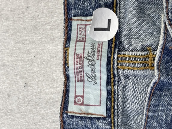 SUPERDRY DENIM BERMUDA SHORTS WASHED BLUE UNISEX PRE OWNED L