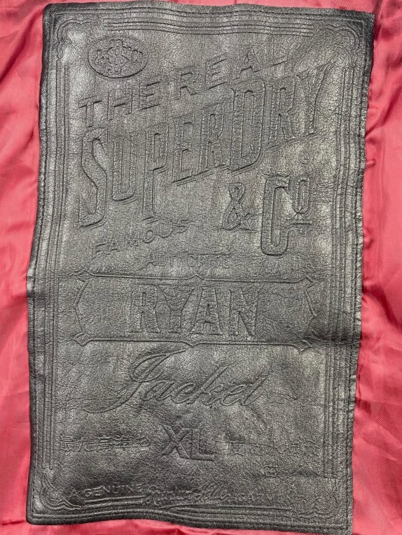 SUPERDRY RYAN ΔΕΡΜΑΤΙΝΟ JACKET VINTAGE ΜΑΥΡΟ ΑΝΔΡΙΚΟ XL