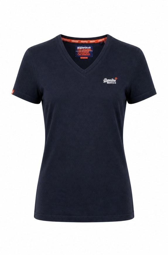 SUPERDRY T SHIRT LOGO NAVY ΓΥΝΑΙΚΕΙΟ PRE OWNED L