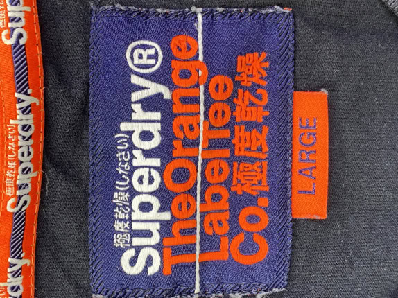 SUPERDRY T SHIRT LOGO NAVY ΓΥΝΑΙΚΕΙΟ PRE OWNED L