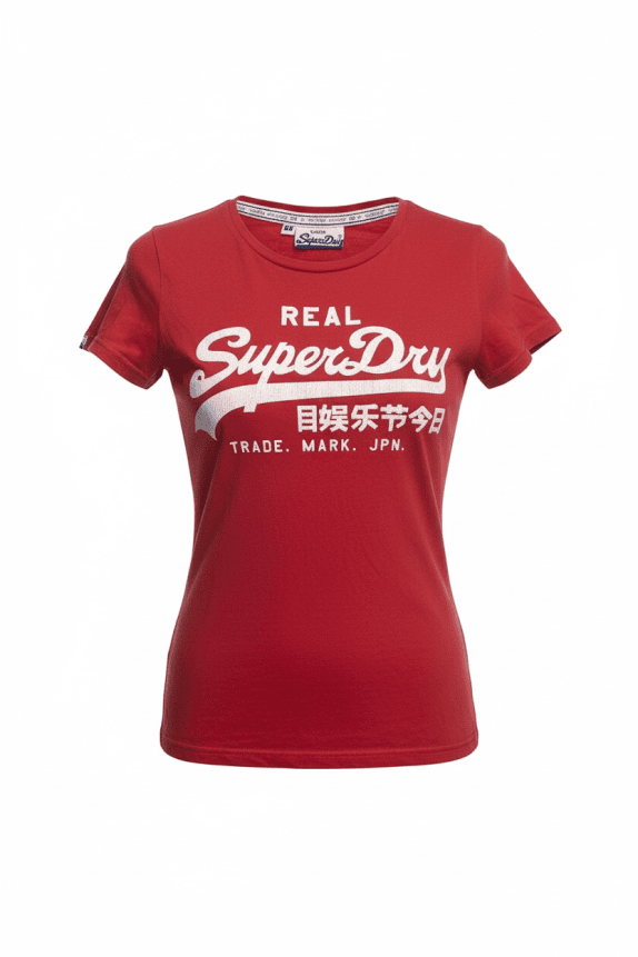 SuperDry T-Shirt Vintage Logo Κόκκινο Γυναικείο M