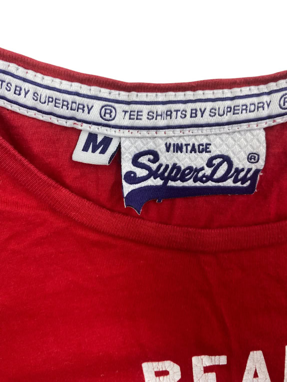 SuperDry T-Shirt Vintage Logo Κόκκινο Γυναικείο M