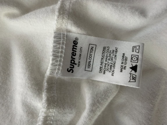 SUPREME T SHIRT MINIMAL BIANCO UOMO PRE OWNED L