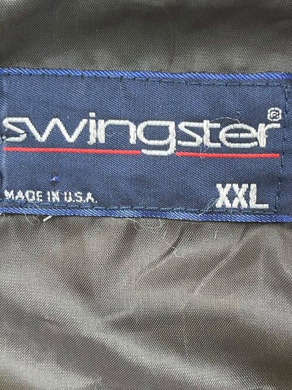 SWINGSTER RACING JACKET VINTAGE BLACK YELLOW MENS PRE OWNED XXL
