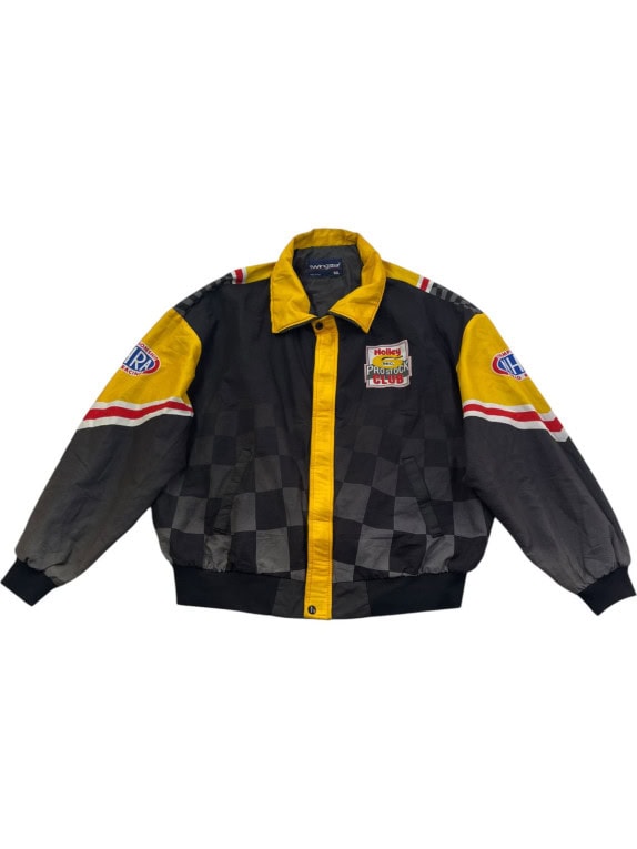 SWINGSTER RACING JACKET VINTAGE BLACK YELLOW MENS PRE OWNED XXL