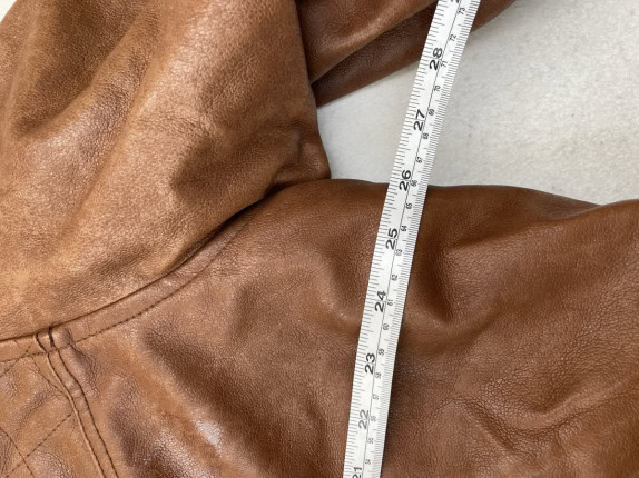 1980s T. SHEARLING ΔΕΡΜΑΤΙΝΟ JACKET CLASSIC ΚΑΦΕ ΑΝΤΡΙΚΟ PRE OWNED XL