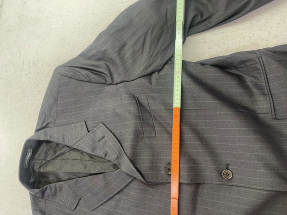 90s TAGLIATORE BLAZER A RIGHE NERO UOMO PRE OWNED L