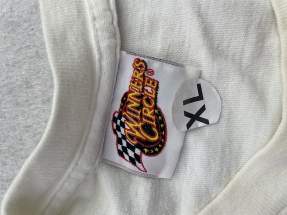 2007 TAZ GRAPHIC TSHIRT RACING WHITE MEN PRE OWNED XL