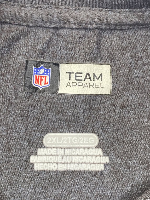 TEAM APPAREL GRAPHIC TEE MINIMAL ANTRACITE UOMO PRE OWNED XXL