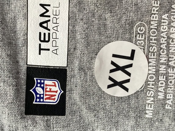 TEAM APPAREL T SHIRT SPORTSWEAR GRIGIO UOMO PRE OWNED XXL