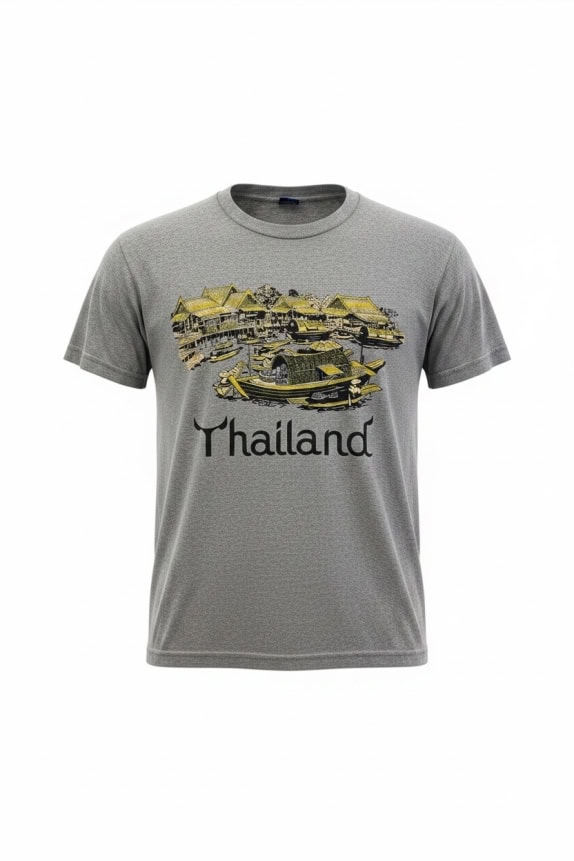 TEAM COTTON T-SHIRT THAILAND GRAPHIC GRIGIO UNISEX L