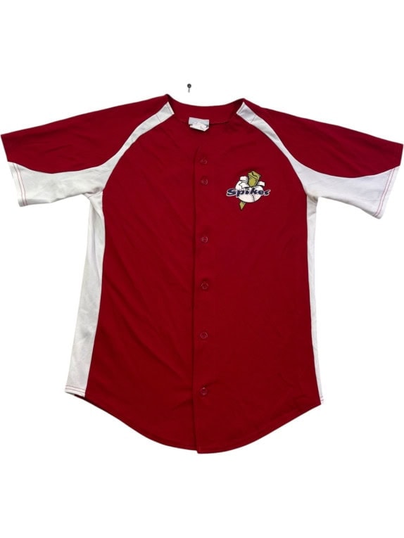 TEAMWORK BASEBALL SHIRT ATHLETIC RED MENS PRE OWNED M