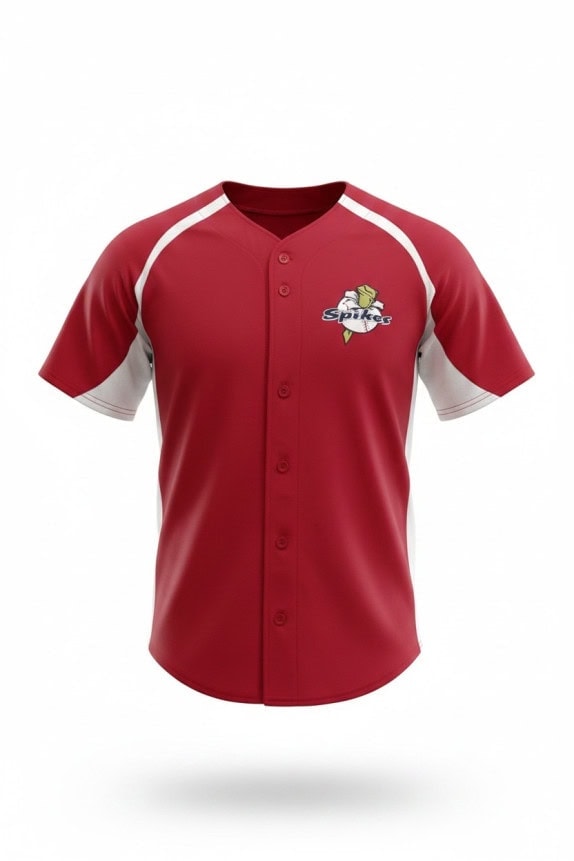 TEAMWORK CAMICIA BASEBALL ATHLETIC ROSSO UOMO PRE OWNED M