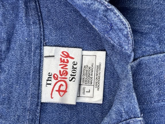 THE DISNEY CAMICIA DENIM GRAPHIC BLU DONNA PRE OWNED L
