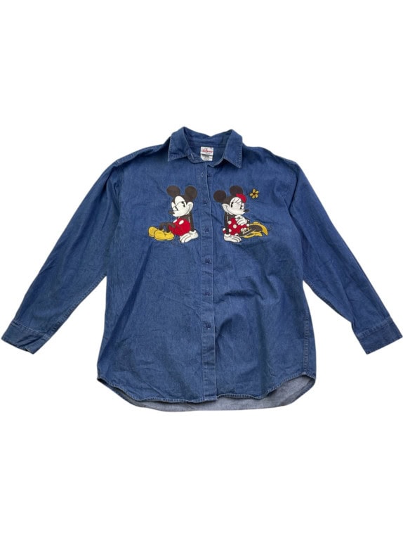 THE DISNEY ΠΟΥΚΑΜΙΣΟ DENIM GRAPHIC ΜΠΛΕ ΓΥΝΑΙΚΕΙΟ PRE OWNED L