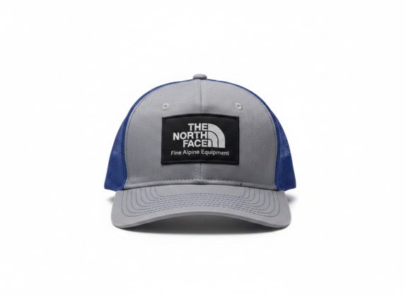 THE NORTH FACE CAP TRUCKER GREY BLUE UNISEX PRE OWNED