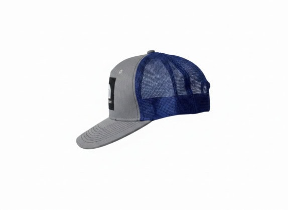 THE NORTH FACE CAP TRUCKER GREY BLUE UNISEX PRE OWNED