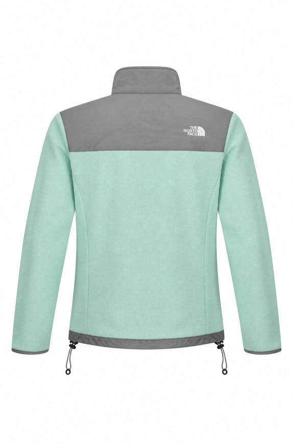 THE NORTH FACE FLEECE ZIP JACKET MINIMAL MINT GRAY UNISEX PRE OWNED S