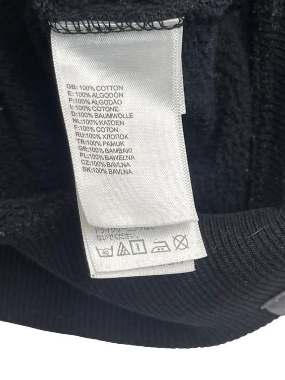 The North Face Hoodie Nero con logo in rilievo Unisex M