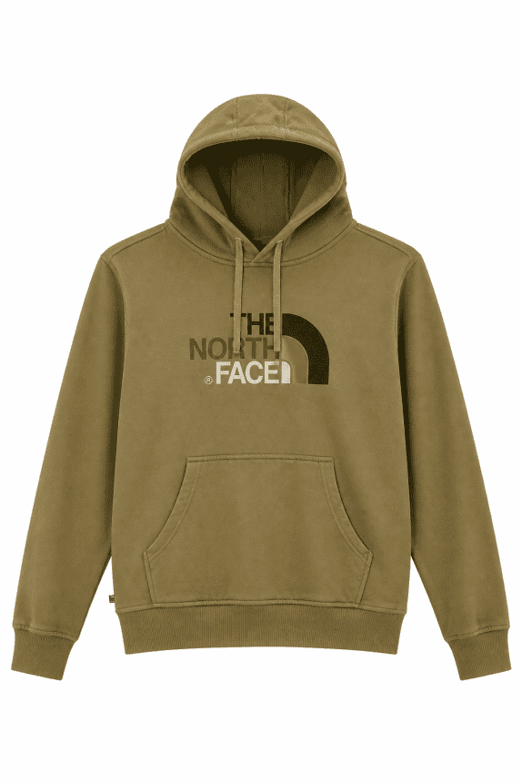THE NORTH FACE HOODIE STREETWEAR KHAKI UOMO PRE OWNED M