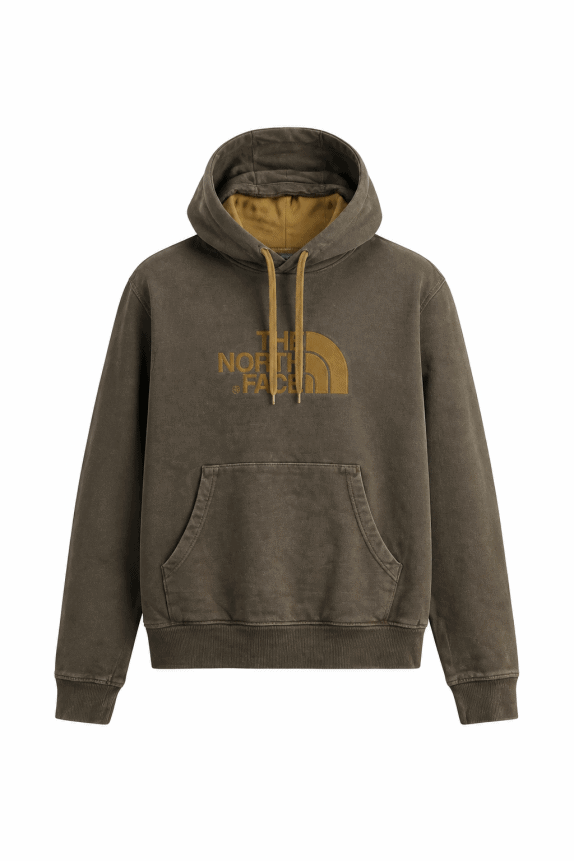 THE NORTH FACE FELPA CON CAPPUCCIO WASHED OLIVE UOMO PRE OWNED M