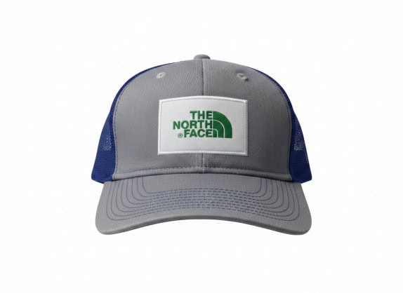 THE NORTH FACE TRUCKER CAP GREY BLUE UNISEX PRE OWNED