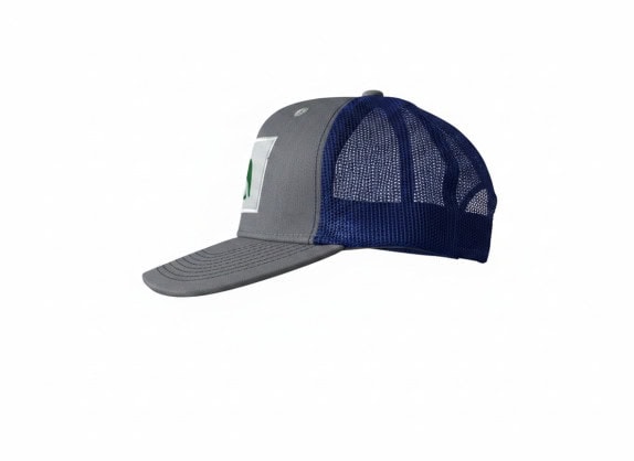 THE NORTH FACE TRUCKER CAP GREY BLUE UNISEX PRE OWNED