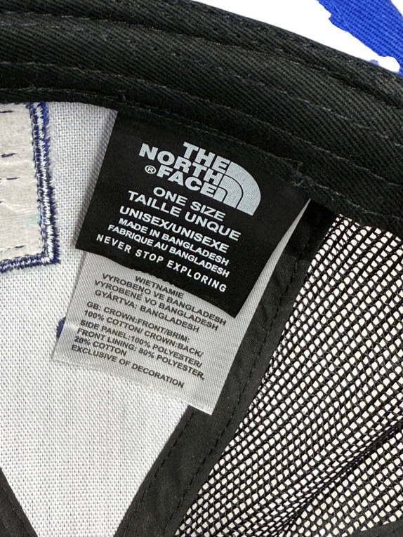 THE NORTH FACE TRUCKER CAP OUTDOOR LOGO PATCH BLUE / BLACK UNISEX ONE SIZE
