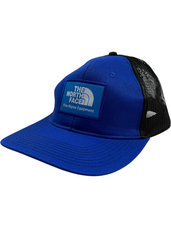 THE NORTH FACE TRUCKER CAP OUTDOOR LOGO PATCH BLUE / BLACK UNISEX ONE SIZE