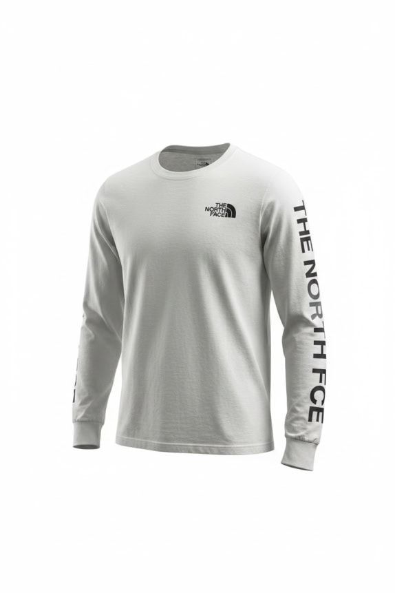 THE NORTH FACE MAGLIA A MANICHE LUNGHE LOGO BIANCO UNISEX XL