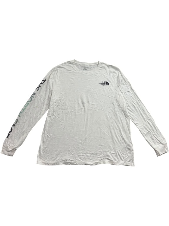 THE NORTH FACE LONG SLEEVE LOGO SHIRT WHITE UNISEX XL