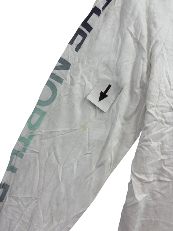 THE NORTH FACE LONG SLEEVE LOGO SHIRT WHITE UNISEX XL