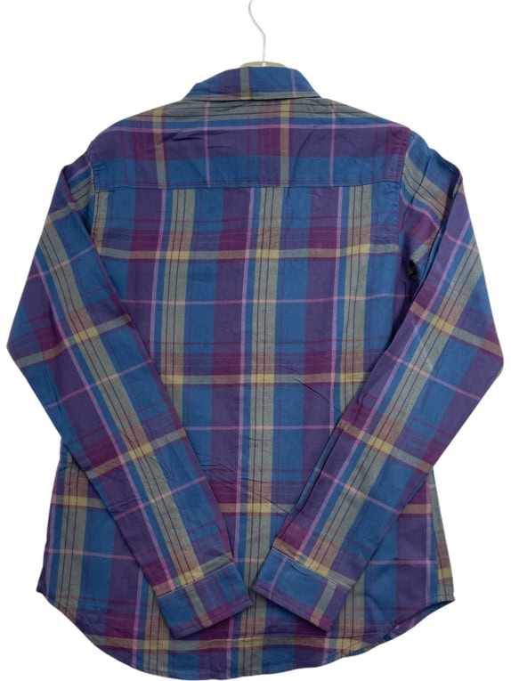 THE NORTH FACE SHIRT CLASSIC PLAID BLUE WOMEN PRE OWNED S