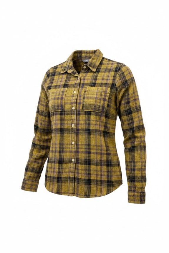 THE NORTH FACE ΠΟΥΚΑΜΙΣΟ ΦΛΑΝΕΛΑ PLAID ΚΙΤΡΙΝΟ ΓΥΝΑΙΚΕΙΟ PRE OWNED S