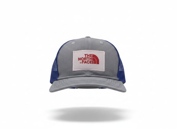 THE NORTH FACE SNAPBACK CAP CLASSIC GREY BLUE UNISEX PRE OWNED