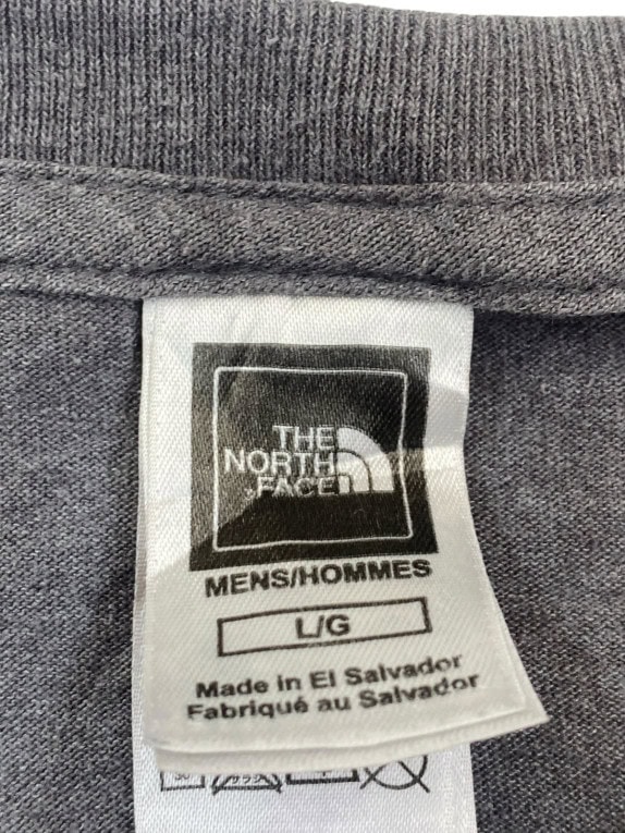 THE NORTH FACE T SHIRT SPELL OUT CHARCOAL ΓΚΡΙ ΑΝΤΡΙΚΟ PRE OWNED L