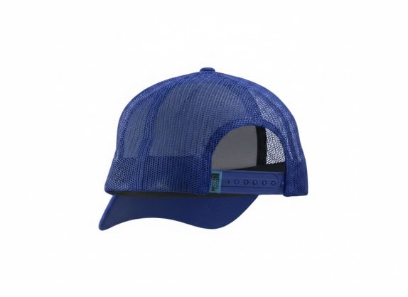 THE NORTH FACE TRUCKER CAP LOGO GREY BLUE UNISEX PRE OWNED