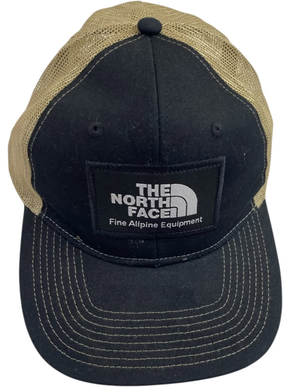 THE NORTH FACE TRUCKER CAP SPORTSWEAR BLACK KHAKI UNISEX PRE OWNED