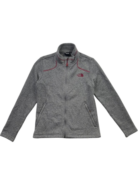 The North Face Giacca in pile full zip con logo grigia unisex XS