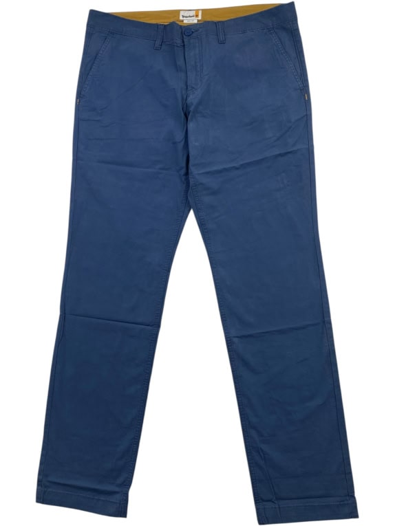 Timberland Pantaloni Chino Casual con Logo Blu da Uomo XL